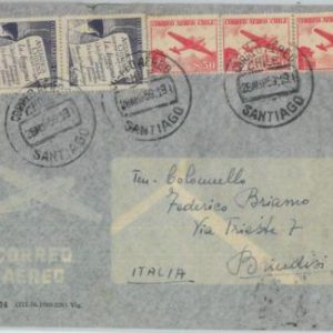 81539 - CHILE - POSTAL HISTORY -    AIRMAIL COVER to ITALY  1959