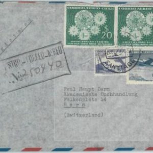 81544 - CHILE - POSTAL HISTORY -  Registered COVER to SWITZERLAND  1957