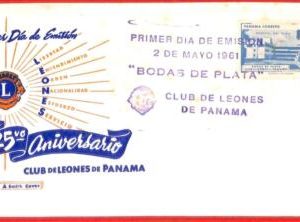 aa3677 - PANAMA - Postal History -  FDC COVER 1961 Lions