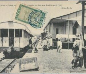 80157 -  MADAGASCAR -  Vintage Postcard -  TANANARIVE  Train Station  1909