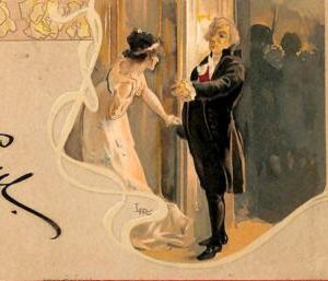 Lib7815 - VINTAGE POSTCARD - MUSIC Glamour  ARTIST SIGNED - METLICOVITZ Tosca