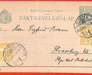 aa1975 - HUNGARY - Postal History -  POSTAL STATIONERY Letter CARD 1898