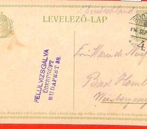 aa1977 - HUNGARY - Postal History -  POSTAL STATIONERY  CARD