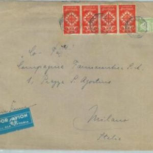 84159 - PORTUGAL - Postal History - Large AIRMAIL COVER to ITALY  1940 - Lati?