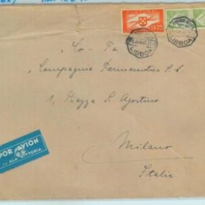 84158 - PORTUGAL - Postal History - Large AIRMAIL COVER to ITALY  1940 - Lati?