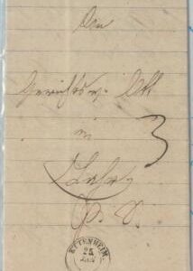 81997 - GERMANY Baden - POSTAL HISTORY - Prephilatelic cover from ETTENHEIM 1855