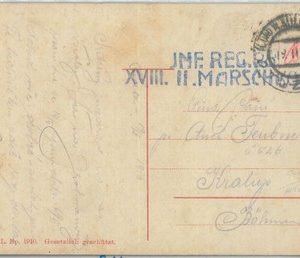 79509 - BOSNIA - POSTAL HISTORY - Military Postmark on POSTCARD  1915