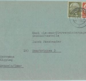 89348 - GERMANY Saar  - POSTAL HISTORY -  COVER  from SCHMELZ  1959