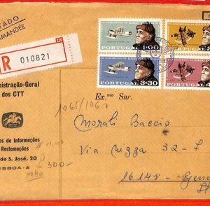 aa3436 - PORTUGAL - Postal History - Registered FDC COVER 1969 Aviation