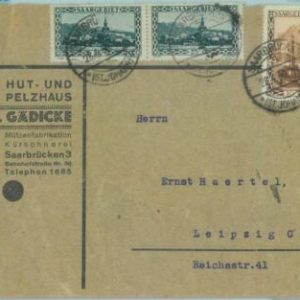 89352 - GERMANY Saar  - POSTAL HISTORY -  COVER  1930