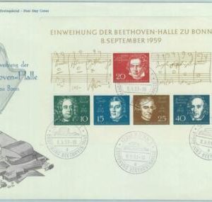 84088 - GERMANY - Postal History -  FDC COVER  1959 Music  BEETHOVEN