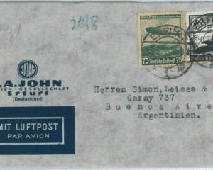 66739- GERMANY Reich - Postal History -  COVER  to ARGENTINA 1938 - ZEPPELIN