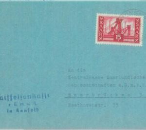 89356 - GERMANY Saar  - POSTAL HISTORY -  COVER from WEISKIRCHEN 1952