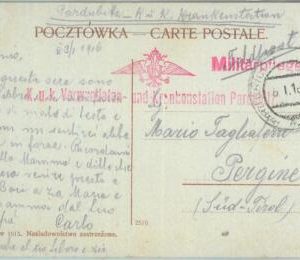 83928 - POLAND - POSTAL HISTORY - Military Mail CENSORED POSTCARD to ITALY  1916