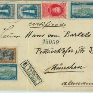 93874 - ARGENTINA - POSTAL HISTORY - REGISTERED Cover from BA to GERMANY  1910
