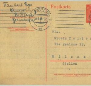 89374 - GERMANY - Postal History - STATIONERY Card - nice PHILATELIC text 1948