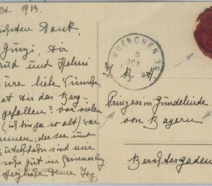 81998 - GERMANY Bayern - POSTAL HISTORY - ROYAL MAIL postcard with WAX SEAL 1913