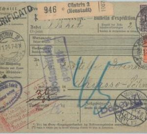 77531 - GERMANY - POSTAL HISTORY - PARCEL MAIL Formular Stationery Card 1924
