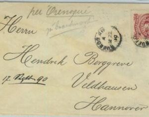 93768 - ARGENTINA - POSTAL HISTORY - EARLY Cover to HANNOVER Germany 1890