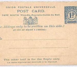 ai1532 - NEW SOUTH WALES - Postal History -  Double STATIONERY CARD  H & G # 14