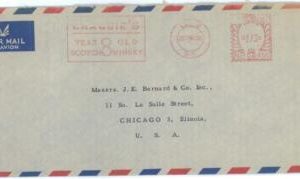 C2888 - GB - Postal History - MECHANICAL postmark WHISKY - CRABBIE'S  1958