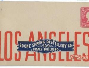 C2880 - USA - Postal History - ADVERTISING Stationery Cover WHISKY Boone Spring