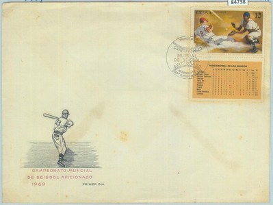 84738 - CARIBBEAN - Postal History -   FDC COVER 1969 - Baseball