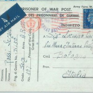 89159 - GB - Postal History - POW mail  - Prisoner of WAR Card sent AIRMAIL 1945