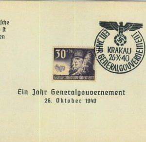 95420  - POLAND General Government - POSTAL HISTORY - SPECIAL CARD : Krakau 1940