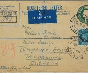 95353 - Postal History - STATIONERY from POLISH TROOPS Anders' to TANGANIKA 1946