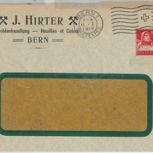 66481 - SWITZERLAND - POSTAL HISTORY - private STATIONERY COVER: Minerals 1916
