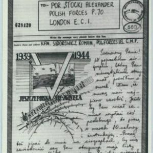 94175 -  POLAND - POSTAL HISTORY -  V-MAIL Polish Forces Soldier mail - 1944