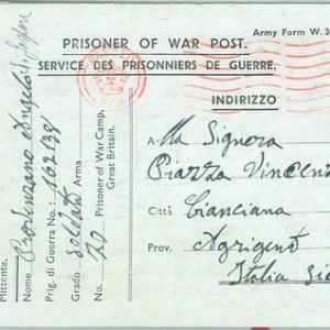 67569 - ITALY - Postal History -  POW MAIL card from MONTE URANO 1945