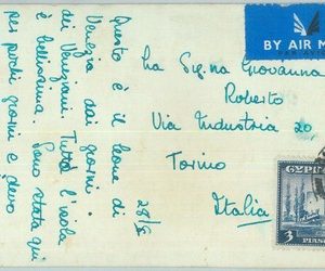 83320 - CYPRUS - Postal History -  AIRMAIL  POSTCARD  to ITALY 1950