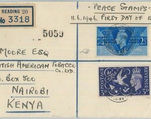 77767 - GB - Postal History - SG # 491 / 2 FDC COVER 1946 - PEACE Issue