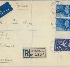 77766 - GB - Postal History - SG # 491 / 2 FDC COVER 1946 - PEACE Issue