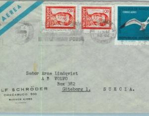 96859  - ARGENTINA - POSTAL HISTORY - Airmail  COVER  to SWEDEN 1965 -  28$