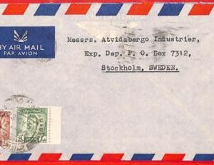 aa4070 - IRAQ - POSTAL HISTORY -  AIRMAIL COVER to SWEDEN  1951