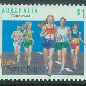 83890 - AUSTRALIA  - STAMP  - MNH SPECIMEN Athletics, running DOGS