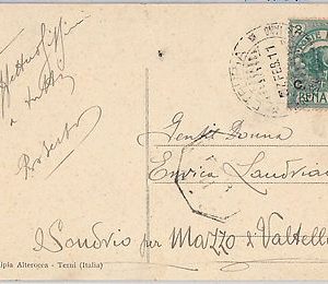 43011  SOMALIA ITALIANA - POSTAL HISTORY - POSTCARD - PAQUEBOT postmark ELEPHANT