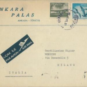 75740 - TURKEY - Postal History - AIRMAIL  Cover to ITALY 1962 - Birds