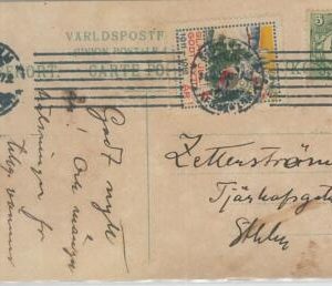 75741 - SWEDEN - Postal History -  BENEFICIAL STAMP on POSTCARD Birds Xmas 1916