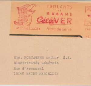 75742 - FRANCE - Postal History - Advertising Postmark 1957 Birds FIBERGLASS