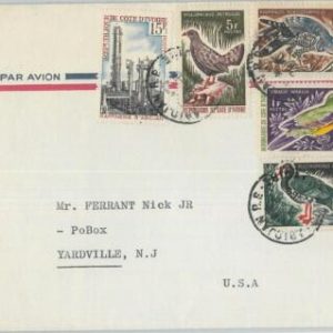 75754 - IVORY COAST Cote d'Ivoire - Postal History - AIRMAIL Cover 1950's Birds