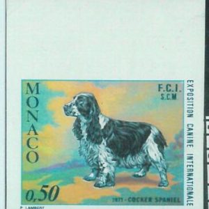 83896 - MONACO - STAMPS: Dallay  # 895 IMPERF N/D - MNH Dogs 1971 Cocker Spaniel