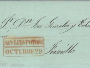 89616 - MEXICO - POSTAL HISTORY - Prephilatelic COVER from ST LOUIS POTOSI 1838