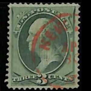 P4071b  USA  Scott 136 LUXUS CENTERING with RED CANCELLATION!!!!!