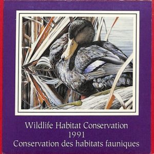 P4070  CANADA  WILD LIFE STAMP 1991 MNH ON IT'S FOLDER