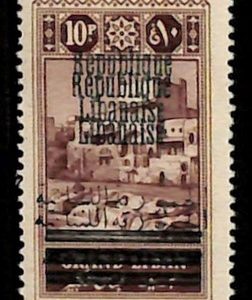 P4065b GRAND LIBAN YVERT 108b, MLH , DOUBLE  OVERPRINT