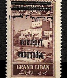 P4065a GRAND LIBAN YVERT 108a, MLH , INVERTED OVERPRINT